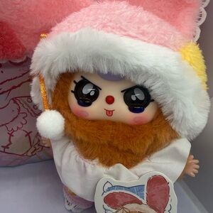 Baby Three Sweet Dreams 100%Cute Plush Doll with Fluffy Hat
